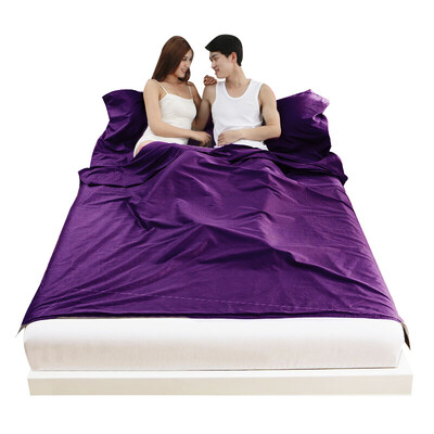 

BANKYY складные кровати спальные мешки взрослые крытый путешествия наружные принадлежности путешествия существенный ультра-легкий переносной отель с грязной кровати хлопка двойной расширенный фиолетовый