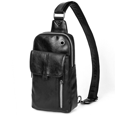 

Он Denger (пастух) CX0106 мужских случайный мешок моды груди Корейские черный