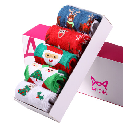 

[Супермаркет] Jingdong Cat Люди (MiiOW) [5 пар] Г-жа носки летом хлопок трубки женские модели спорта коллаж рождественские чулки женские носки