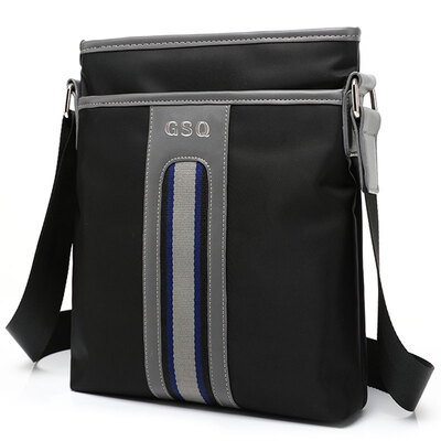 

Gu Siqi GSQ male bag men shoulder bag Messenger bag leisure series waterproof fabric bag 109-5 black