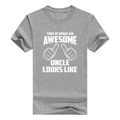 

Awesome Uncle Looks Like - Funny Family Relationship Nephew Niece - Adult Mens Cotton T-Shirt