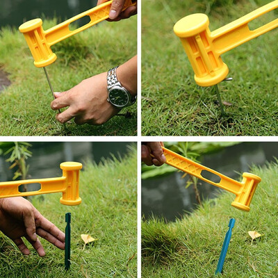 

Outdoor Awning Canopy Tent Peg Plastic Hammer Nail Stake Extractor Puller Engineering Plastic Hammer tent accessories for Camping
