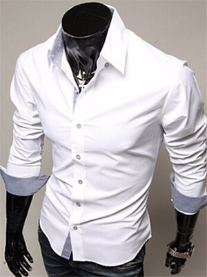 Men Shirts Hot Sale Long Sleeve Slim Plus