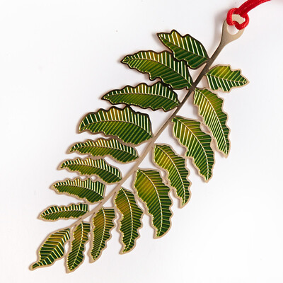 

Shaoze корейская культура латунь металл закладка мелкозернистая серии вена - Acacia оставляет поздравительные открытки Рождество Новый год подарок идеи
