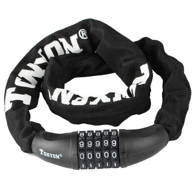 

TONYON 732 mountain bike lock fly bike lock electric motorcycle battery car lock anti-theft chain lock cloth cover password lock riding equipment