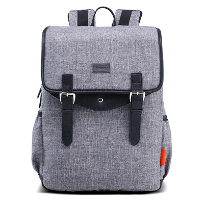 

第九城(V.NINE) 双肩包男士防水电脑包大容量背包学生书包短途旅行包 VDMJ6BV941J 灰色