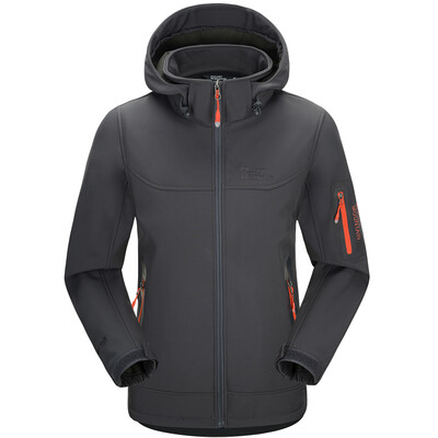 

Elmont ALPINT MOUNTAIN Outdoor Soft Shell Jackets Couples Men & Women Fleece Windproof Soft Shells 620-004 Gray M