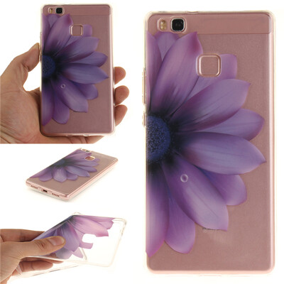 

Half flower Pattern Soft Thin TPU Rubber Silicone Gel Case Cover for HUAWEI P9 LITE