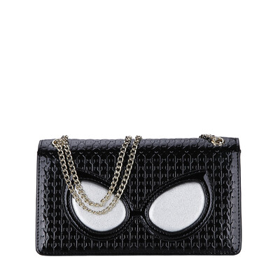 

Woodpecker (TUCANO) Korean Superman Mask Chain Women's Leather Bag Shoulder Bag Fashion Women's Skirt Sweep WCE0451A-89B0 Black