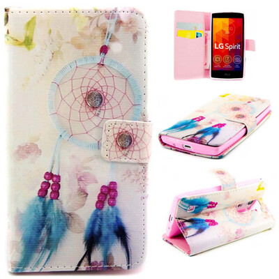 

Струи и куранты Дизайн Кожа PU откидная крышка карточки бумажника держатель чехол для LG Spirit H422