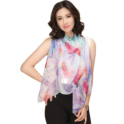 

[Jingdong supermarket] Shanghai story (STORY Of SHANGHAI) color ink condensate incense silk scarf women spring silk scarlet scarf
