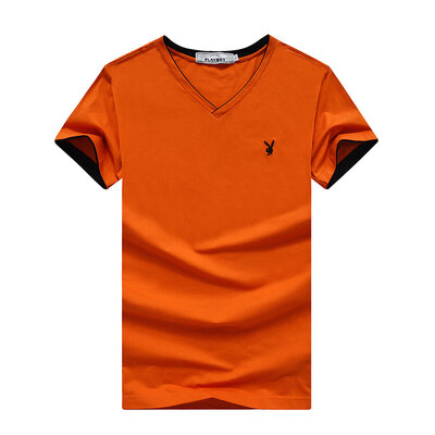 

Playboy T Shirt Men V Neck Short Sleeve Shirt