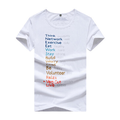 

Антарктике (Nanjiren) короткими рукавами футболки мужские стильные футболки печать письма диких пассивом рубашка большого размера мужчин 17001NJ1715 синий сапфир 2XL