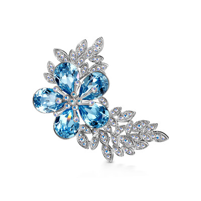 

T400 Swarovski Elements Кристалл женщина Корейский осенью и зимой диких модные аксессуары броши Edelweiss