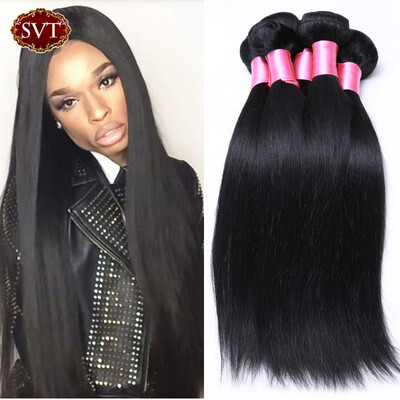

Brazilian Virgin Hair Straight Grade 7a Unprocessed Human Hair 4 Bundles Virgin Hair Weave Jet Black Brazilian Straight Hair