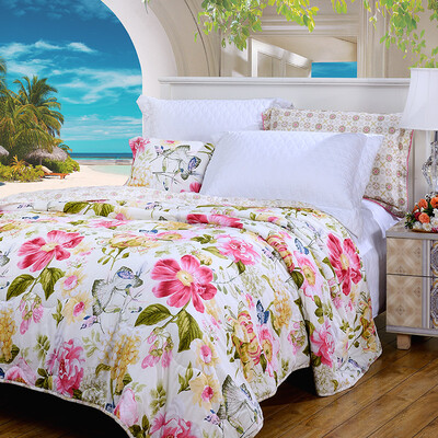 

Jingdong supermarket Fu Anna FUANNA home textiles summer cool quilt cotton printing summer air conditioning was love double 18 meters bed 230cm 229cm