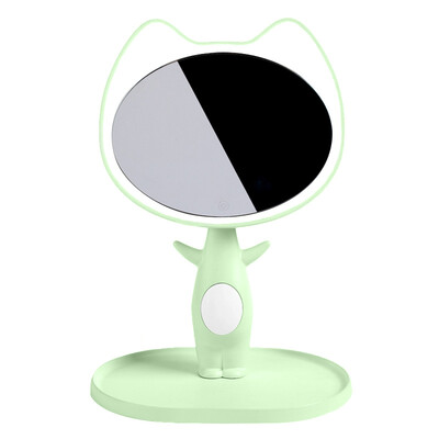 

Jingdong supermarket] Liang Meihui Kiss cat make-up mirror lamp creative gift birthday gift fresh green