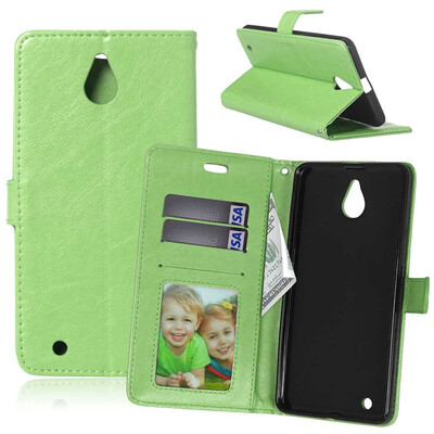 

Green Style Classic Flip Cover with Stand Function and Credit Card Slot for Microsoft Lumia 850