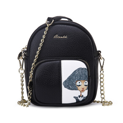 

Thousands of cents (QIANBH) female bag Messenger bag female mini bag new head bag shoulder bag chain small backpack 01 1452-16 red