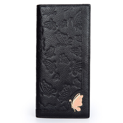 

Scarecrow (MEXICAN) sweet women's wallet butterfly printing long money female wallet head layer of leather Ms. SJ830042L-02 white