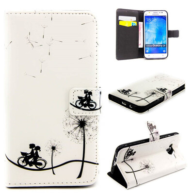 

Bike and dandelion Design PU Leather Flip Cover Wallet Card Holder Case for SAMSUNG GALAXY J5