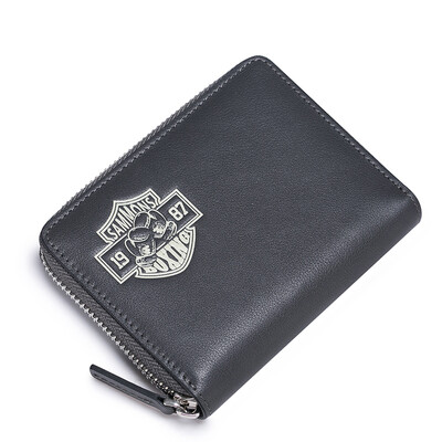 

Самсон (SAMMONS) кошелек мужской рука Baotou слой кожи короткий пункт молния кошелек многокарточный бит печати кошелек 350238-11 элегантный серый