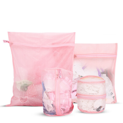 

YiFan fine mesh wash bag 4 sets large medium&small laundry bag bra wash bag winter clothes linen laundry bag