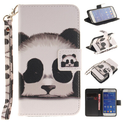 

Panda Design PU Leather Flip Cover Wallet Card Holder Case for SAMSUNG GALAXY CORE Prime G360