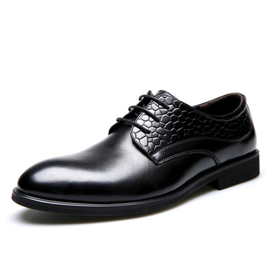 

Yichi EGCHI Dress shoes men&39s casual wear pattern business leather shoes male 36296 black 42