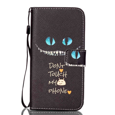 

Blue Eyes Design PU Leather Flip Cover Wallet Card Holder Case for LG K7