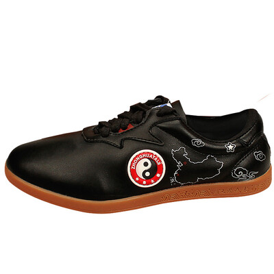 

By wave Zooboo spring&summer Tai Chi shoes ultrafine leather leather tendon at the end of men&women models practice shoes martial arts shoes Kung Fu shoes 44 yards