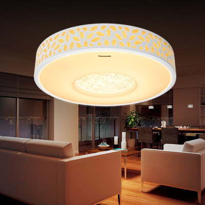 

Panasonic (Panasonic) LED Ceiling Light Promise Polishing Toning Bedroom Light Project Lamp Iron Light Round HHLAZ1779 21W Leaf Series Wooden Color