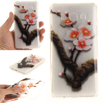 

Four plum blossoms Pattern Soft Thin TPU Rubber Silicone Gel Case Cover for Samsung Galaxy J5 2016J510