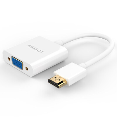 

AIFFECT CHV1-WR02 HDMI to VGA cable / adapter HD conversion without audio computer / Huawei / millet box, etc. TV white