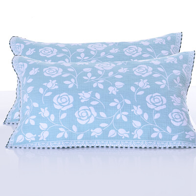 

Jingdong supermarket Yongliang home textiles cotton twist jacquard pillow a pair of two loaded blue 150g Article 50x73cm