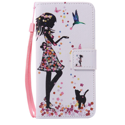 

Girl&Cat Design PU Leather Flip Cover Wallet Card Holder Case for HUAWEI P9