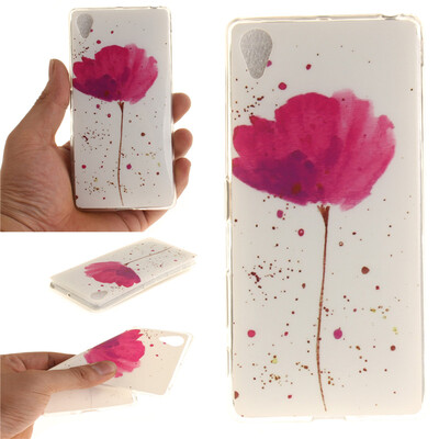 

Purple orchid Pattern Soft Thin TPU Rubber Silicone Gel Case Cover for SONY Xperia X Performance