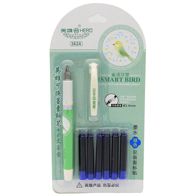 

Hero HERO light green student money practice word for the big tip pen presented ink bag 6 362A
