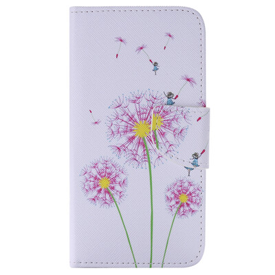 

Pink Dandelion Design PU Leather Flip Cover Wallet Card Holder Case for SAMSUNG J510 J52016