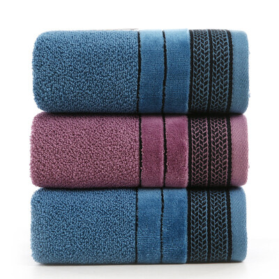 

【Jingdong Supermarket】 Gold cotton towel GA1087W gray blue two-color vertical stripes 4 pieces 70 * 34cm 91g /