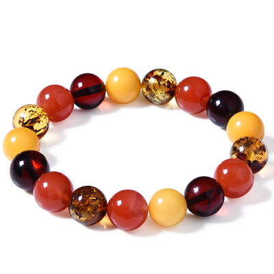 

Ou Sai Ni Beeswax ZB00014 Beeswax Handlamp Amber Beeswax Flower Perot Red Agate Blood Perfume Style Jewelry About 11mm