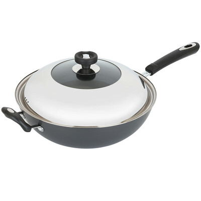 

Jingdong supermarket the United States kitchen maxcook wok with cover 32CM hardcoat without coating MCC-151 gas furnace induction cooker general