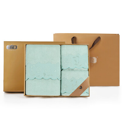 

The Bamboo Kam bath towel Bamboo fiber, high-grade thickening peony jacquard satin towel, bath towel, gift box, bath towel
