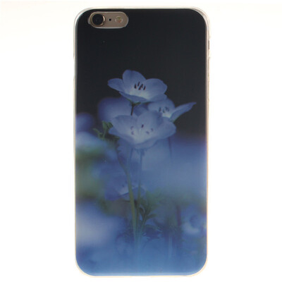

Blue flower Pattern Soft Thin TPU Rubber Silicone Gel Case Cover for IPHONE 66S