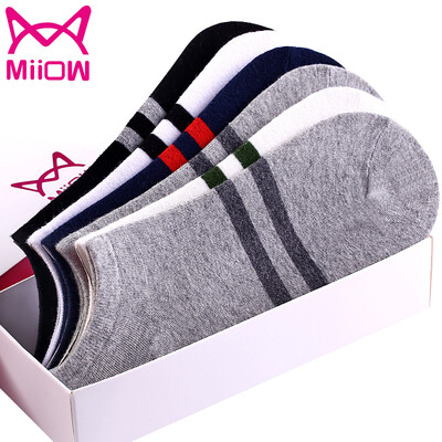 

Cat people MiiOW 6 pairs men socks boat socks male autumn cotton fashion stripes section sports socks men socks