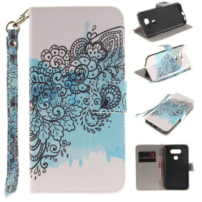 

Бабочка цветы Дизайн Кожа PU откидная крышка бумажника карты держатель чехол для LG G5