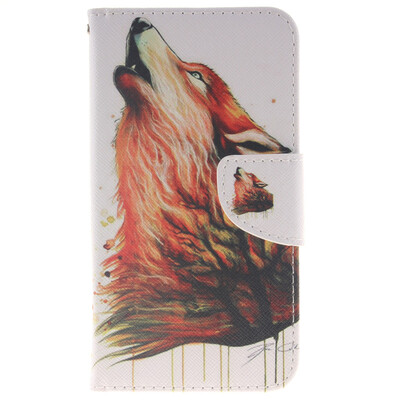 

Коричневый волк Дизайн Кожа PU откидная крышка бумажника карты держатель чехол для LG K10