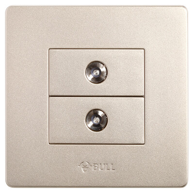 

Bull (BULL) переключатель гнездо G07 серия два телевизора гнездо 86 панель типа G07T233 (U6) шампанское золото