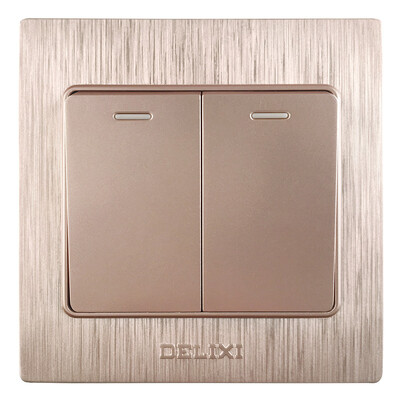 

Delixi (DELIXI) switch socket panel double open two open single pull drawing purple series