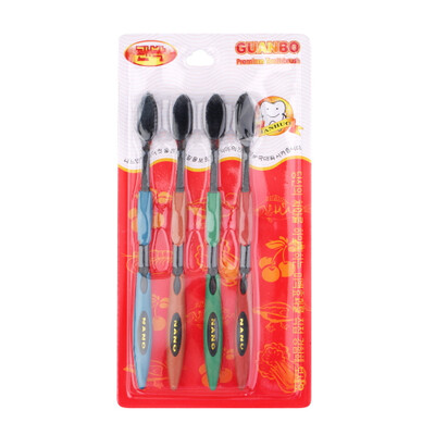 

Korea nano bamboo Anion Charcoal health dual adult toothbrush 4pcs/pack